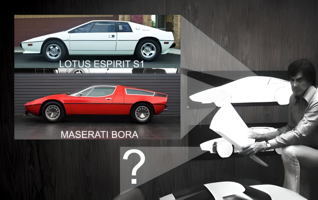 DeLorean Motor Company Early Days Lotus Espirit S1, Maserati Bora, John DeLorean