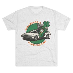 DeLorean St. Patrick’s Day Tee 🍀 Gullwings & Good Fortune 🍀 Short Sleeve Tee